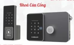 Khóa cổng vân tay 2 chiều Kassler KL-579 CNC Silver Grey Remote + Wifi chính hãng SmartLock MH, chống nước, mở bằng vân tay, mật mã, thẻ từ, app TTLock.