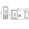 Khóa điện tử cổng Kassler KL-579 CNC Silver Grey điều khiển từ xa bằng Wifi và remote, mở bằng vân tay, mật mã, thẻ từ, chìa cơ.