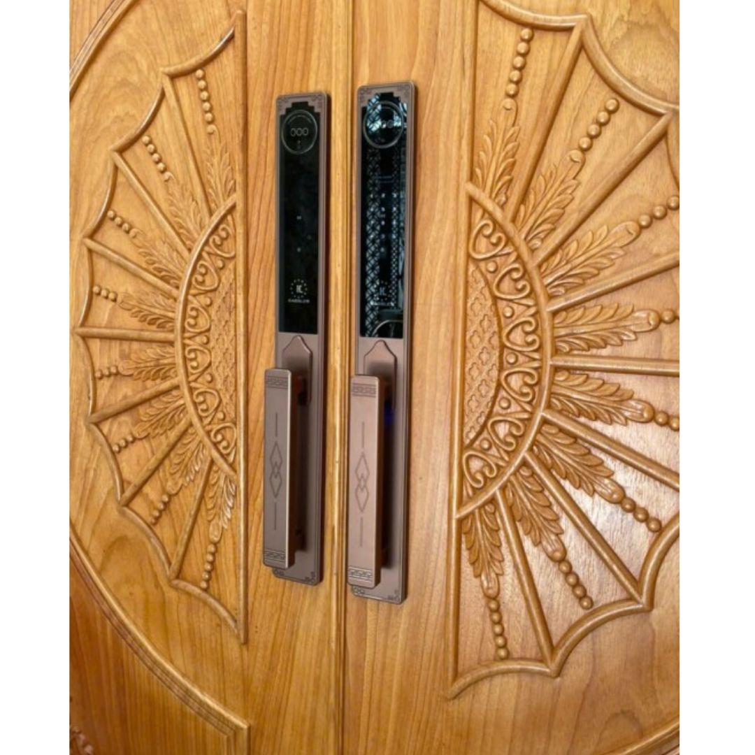 Khóa điện tử WiFi Kassler KL-968 CNC điều khiển từ xa Khóa cửa thông minh Kassler KL-968 mở bằng vân tay và Face ID