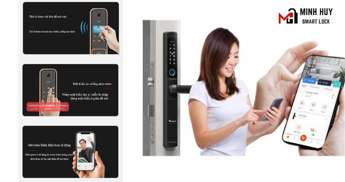 Khóa điện tử WiFi điều khiển từ xa – Minh Huy Smart Lock