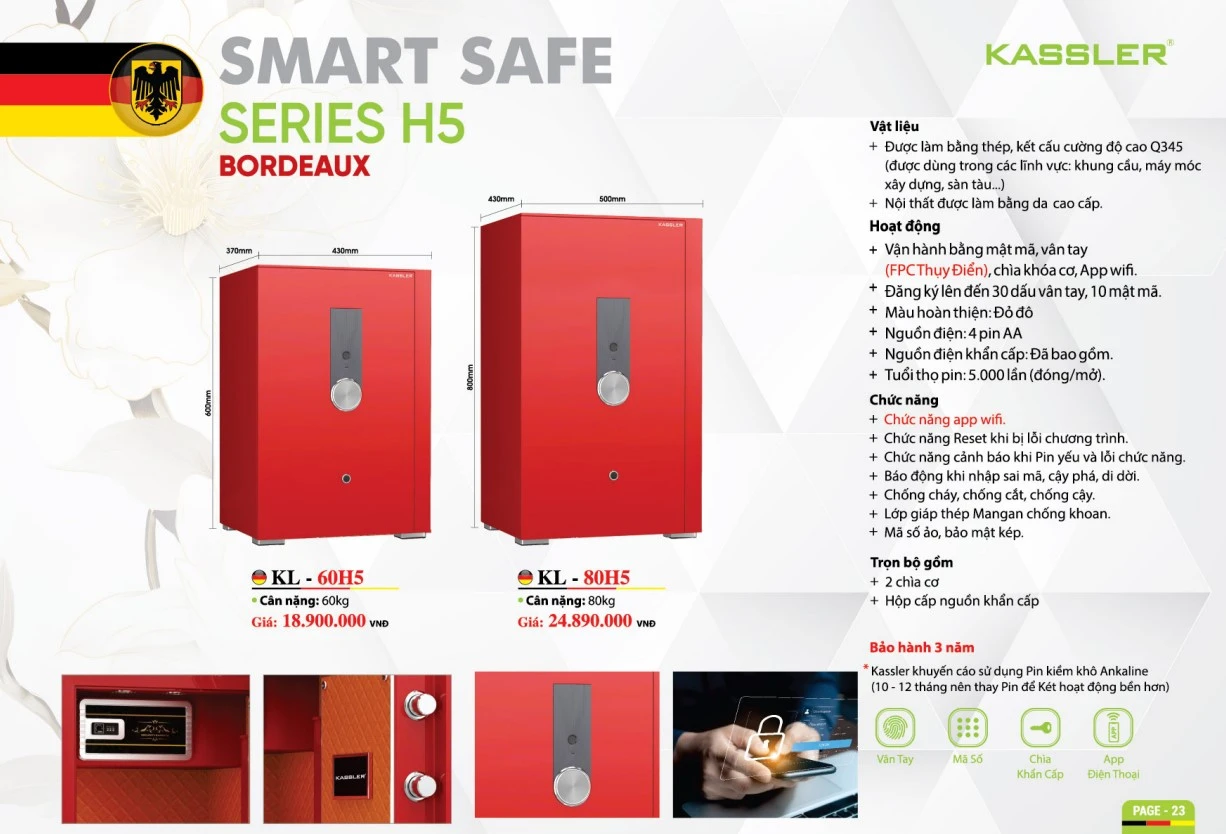 Két sắt Kassler H5 – Gọn gàng, tiện dụng