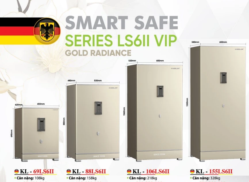 Dòng LS6 có các phiên bản màu sắc và thiết kế khác nhau, trong đó catalogue thể hiện cả phiên bản Gold Radiance và Grey Black.