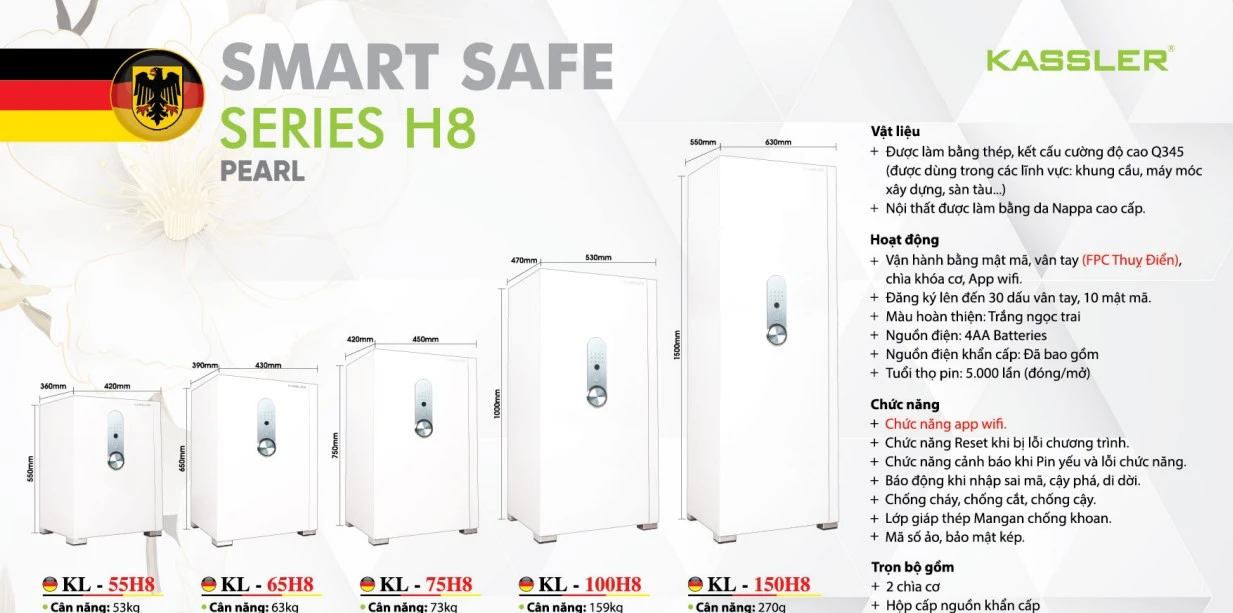 Két sắt Kassler H8 – Thiết kế hiện đại